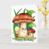 Vrienden maken met paddenstoelen op zaterdag kaart (Gele Bloem)