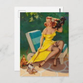 Vrienden maken met Puppy PinUp Briefkaart (Voorkant / Achterkant)