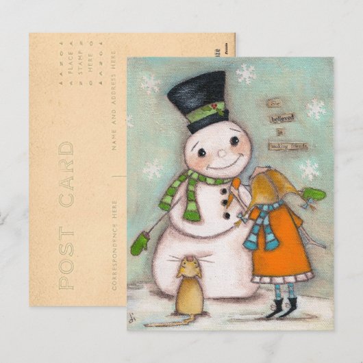 Vrienden maken - Vakantie Briefkaart (Voorkant / Achterkant)