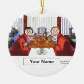 Vrienden - Mannelijke en Vrouw Keramisch Ornament (Voorkant)