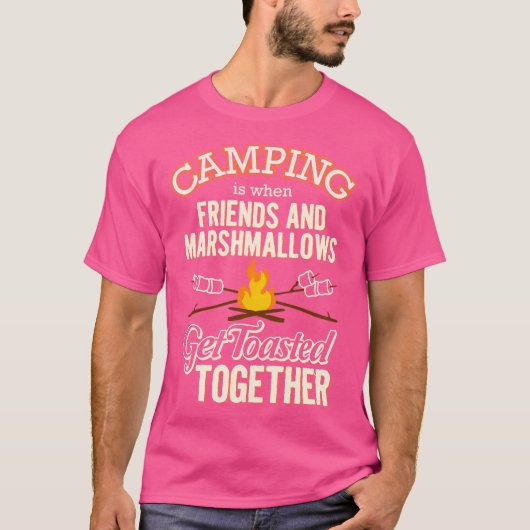 Vrienden Marshmallows worden samen geroosterd op d T-shirt (Voorkant)