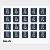 Vrienden met aliens op een sticker (Vel)
