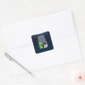 Vrienden met aliens op een sticker (Envelop)