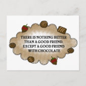 Vrienden met chocolade briefkaart (Voorkant)