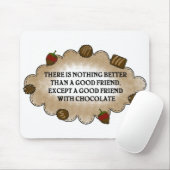 Vrienden met chocolade muismat (Met muis)
