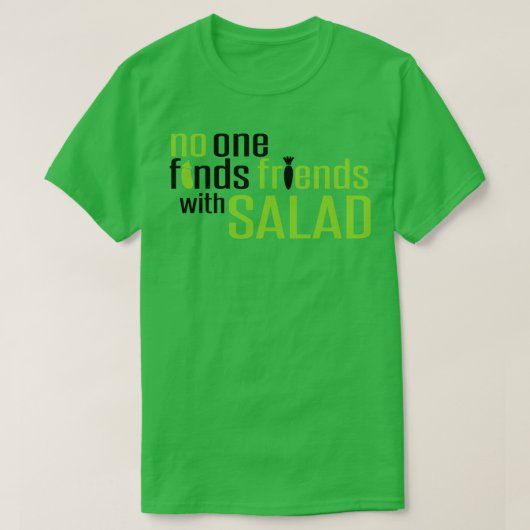 Vrienden met salade t-shirt (Design voorkant)