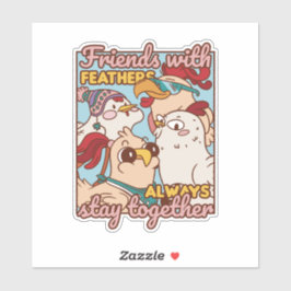 VRIENDEN MET VEREN BLIJVEN ALTIJD BIJ ELKAAR STICKER
