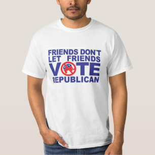 Vrienden mogen geen Republikeins T-shirt stemmen