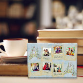 Vrienden Multi Foto Blauw Kerst Collage Blok