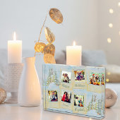 Vrienden Multi Foto Blauw Kerst Collage Blok