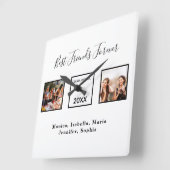 Vrienden noemen altijd witte foto vierkante klok (Hoek)