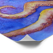 "Vrienden" Octopus & krab, vis met hoogte Poster (Hoek)