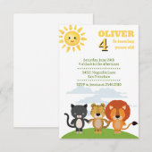 Vrienden Oerwoud Dieren Verjaardag Kaart (Voorkant / Achterkant)