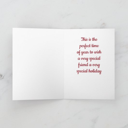 VRIENDEN OM TE ONTHOUDEN TIJDENS "KERST" FEESTDAGEN KAART (Binnen)