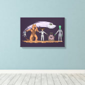 Vrienden Ongeacht de Verschillen Canvas Afdruk (Insitu (Houten vloer))