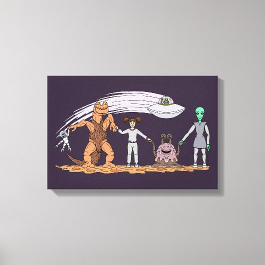 Vrienden Ongeacht de Verschillen Canvas Afdruk (Voorkant)