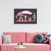 Vrienden Ongeacht de Verschillen Canvas Afdruk (Insitu (Woonkamer))