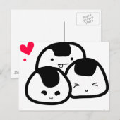 vrienden onigiri briefkaart (Voorkant / Achterkant)