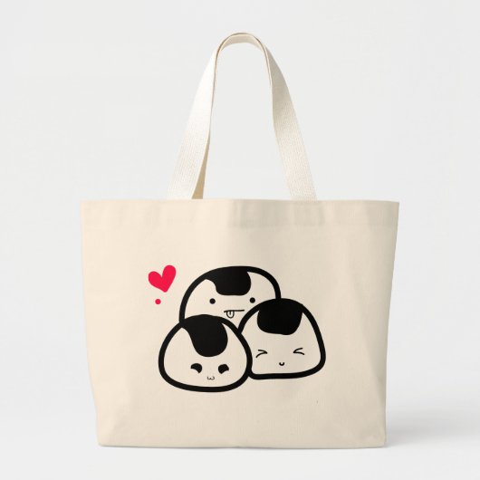 vrienden onigiri grote tote bag (Voorkant)