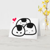 vrienden onigiri kaart (Gele Bloem)