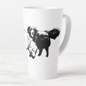 Vrienden op het pad latte mok (Rechterhoek)