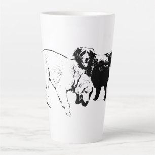 Vrienden op het pad latte mok