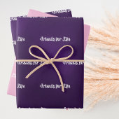 Vrienden paarse roze script inpakpapier vel