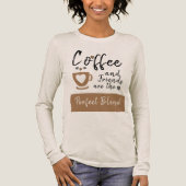 Vrienden perfect blend bruine koffie Tri-Blend shirt (Voorkant)