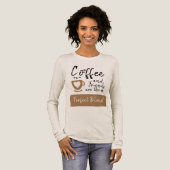 Vrienden perfect blend bruine koffie Tri-Blend shirt (Voorkant)