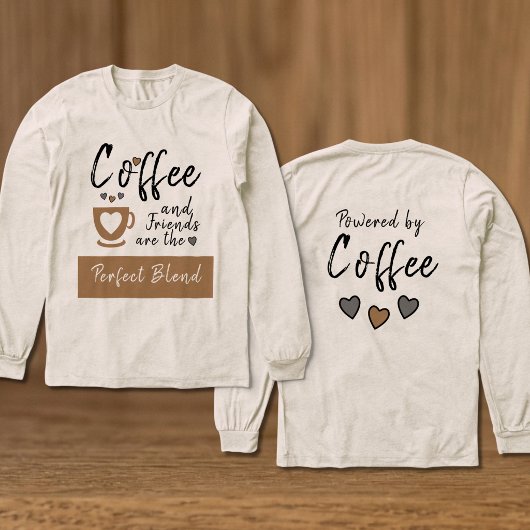 Vrienden perfect blend bruine koffie Tri-Blend shirt