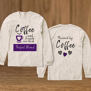 Vrienden perfect blend paarse koffie Tri-Blend shirt
