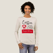 Vrienden perfect blend rode koffie Tri-Blend shirt (Voorkant)