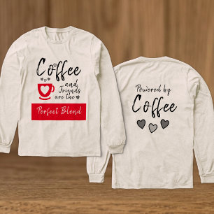 Vrienden perfect blend rode koffie Tri-Blend shirt