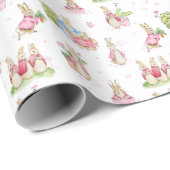 Vrienden Peter Rabbit Baby Pink Cadeaupapier (Rol Hoek)