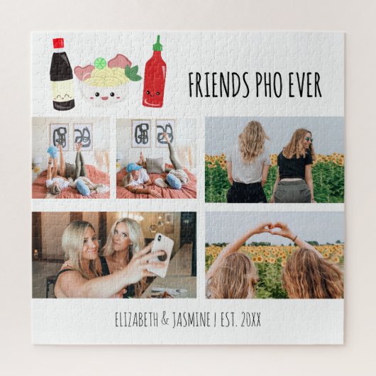 Vrienden Pho Ever Kawaii Fotocollage Aangepast Legpuzzel (Verticaal)