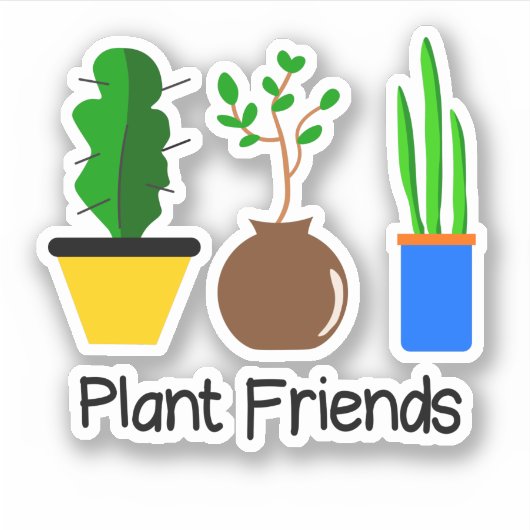 vrienden plant sticker (Voorkant)