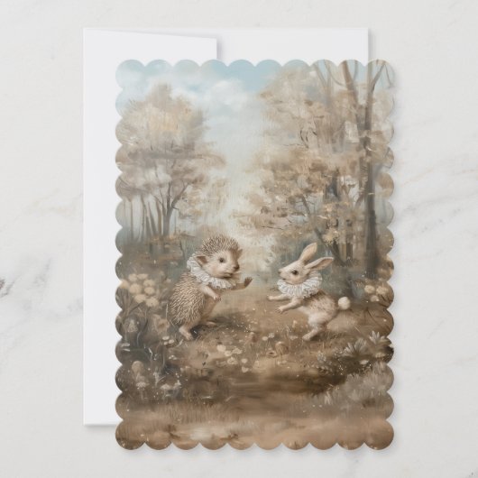 Vrienden - Platte uitnodiging formaat: 12,7 cm x 1 (Voorkant)