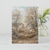 Vrienden - Platte uitnodiging formaat: 12,7 cm x 1 (Staand voorkant)