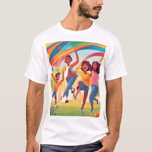 Vrienden plezier t-shirt (Voorkant)