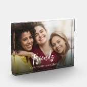 Vrienden Quote Foto Eenvoudige Typografie (Links)