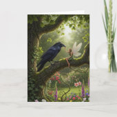 Vrienden Ravens spelen met fee Kaart (Voorkant)