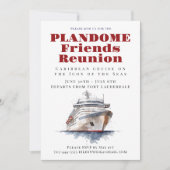Vrienden Reünie Cruise Vakantie Uitnodiging (Voorkant)