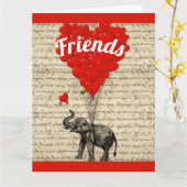 Vrienden, romantische Valentijnse Kaart (Gele Bloem)