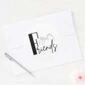 Vrienden Ronde Sticker (Envelop)