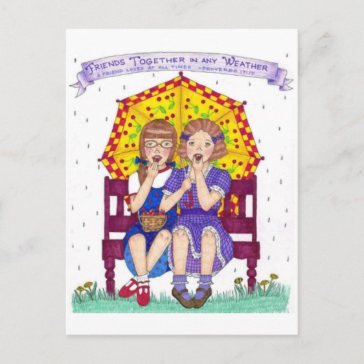 Vrienden samen Inspirerend Briefkaart (Voorkant)