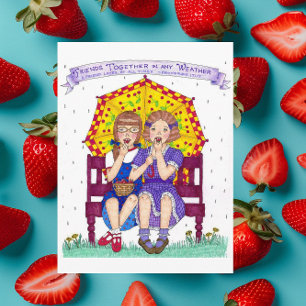 Vrienden samen Inspirerend Briefkaart