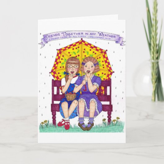 Vrienden Samen Vriendschap Kaart (Voorkant)