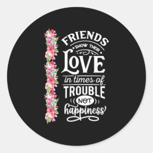 Vrienden Show Hun liefde Ronde Sticker