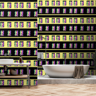 Vrienden Slenteren Geel Behang