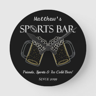 Vrienden, Sport & Bier - Sport Bar Wandklok
